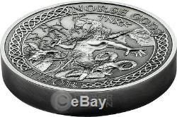 THOR Norse Gods High Relief 2 Oz Silver Coin 10$ Cook Islands 2015