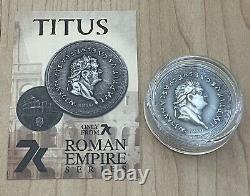 TITUS Roman Empire Series 1 oz. 999 Silver with COA Cook Islands 2021 Mintage 500