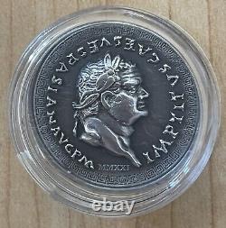 TITUS Roman Empire Series 1 oz. 999 Silver with COA Cook Islands 2021 Mintage 500