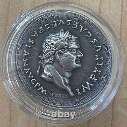 TITUS Roman Empire Series 1 oz. 999 Silver with COA Cook Islands 2021 Mintage 500