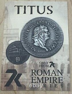 TITUS Roman Empire Series 1 oz. 999 Silver with COA Cook Islands 2021 Mintage 500