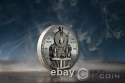 TRAIN Steam Dream 2 Oz Silver Coin 10$ Cook Islands 2023