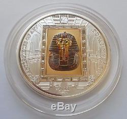 TUTANKHAMUN gold silver coin Masterpieces of Art Swarovski $20 Cook Islands 2011