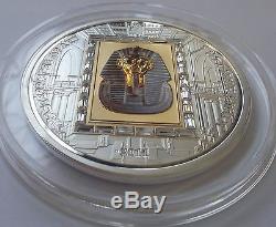 TUTANKHAMUN gold silver coin Masterpieces of Art Swarovski $20 Cook Islands 2011