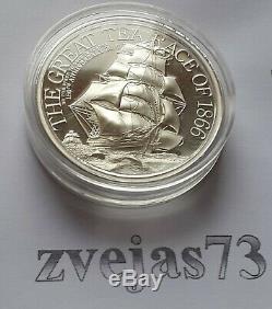 The Great Tea Race 2016 Cook Islands 10 $ Proof silver coin 2 Oz