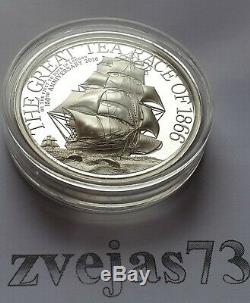 The Great Tea Race 2016 Cook Islands 10 $ Proof silver coin 2 Oz