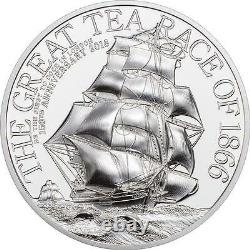 The Great Tea Race 2oz Silver Proof Coin Smart Mint Mintage 999