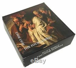 The Holy Bible Four Gospels on NANO chip- 2016 Cook Island 1 oz Silver Coin