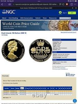 The Queen Elizabeth II 1977 $100 Gold Coin of The Cook Islands