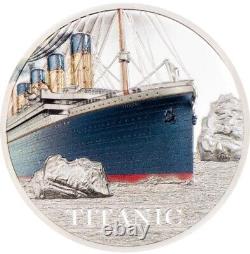 Titanic 3oz Ultra High Relief Silver Proof Coin in Box 2022 Cook Islands $20