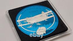 UNC 2008 Cook Islands 1 Dollar Silver Coin Antonov 2 Colt Colorized Blue