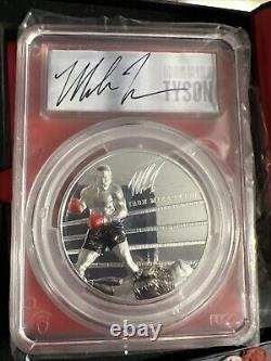 Ultra Rare Mike Tyson Hand Signed 2023 5 Oz Pure Silver Coin Limited To 491