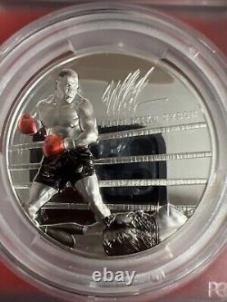 Ultra Rare Mike Tyson Hand Signed 2023 5 Oz Pure Silver Coin Limited To 491