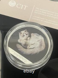 Under Cat 1 oz proof silver coin Cook Islands 2024 with the box