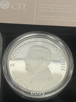Under Cat 1 oz proof silver coin Cook Islands 2024 with the box