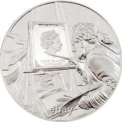 VINCENT VAN GOGH Masters of Art 2 oz Silver Coin 2022 COOK ISLANDS $10 Dollars