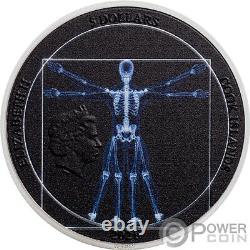 VITRUVIAN MAN 1 Oz Silver Coin 5$ Cook Islands 2021