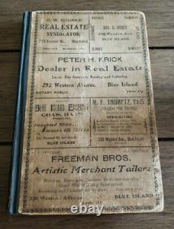 Vintage 1904 1905 Blue Island IL Illinois City Directory Cook County Telephone