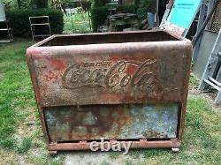 Vintage Rare 1940s Coke Cooler Chest, Re-purpose Bar, Island Cooler Chest