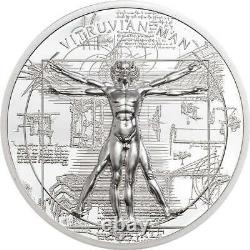 Vitruvian Man X-Ray 1 oz Proof Silver Coin 5$ Cook Islands 2021