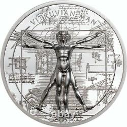 Vitruvian Man X-Ray 1 oz silver coin Cook Islands 2021