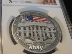 WHITE HOUSE Ultra Cameo PF70 Miles Standish 1 Oz Silver Coin Cook Islands 2020