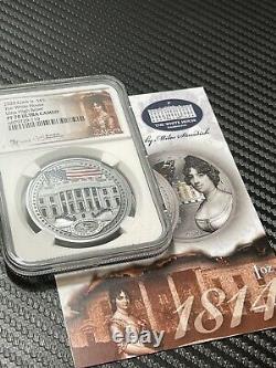 War Of 1812 White House 1 oz. & 2 oz. Silver Coin Set. NGC PF70. 1600 Minted