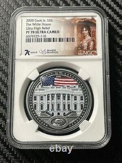 War Of 1812 White House 1 oz. & 2 oz. Silver Coin Set. NGC PF70. 1600 Minted