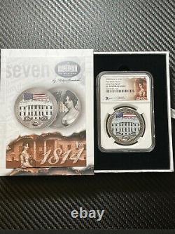 War Of 1812 White House 1 oz. & 2 oz. Silver Coin Set. NGC PF70. 1600 Minted
