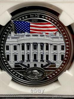 White House Burning Then And Now Coin Set NGC PF70 Ultra Cam (1oz & 2oz) Signed