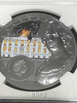 White House Burning Then And Now Coin Set NGC PF70 Ultra Cam (1oz & 2oz) Signed