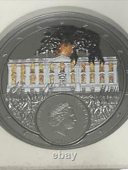 White House Burning Then And Now Coin Set NGC PF70 Ultra Cam (1oz & 2oz) Signed