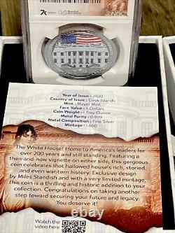White House Burning Then And Now Coin Set NGC PF70 Ultra Cam (1oz & 2oz) Signed
