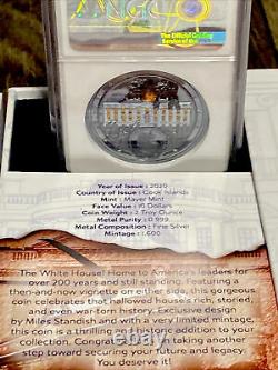 White House Burning Then And Now Coin Set NGC PF70 Ultra Cam (1oz & 2oz) Signed