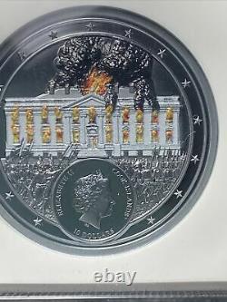 White House Burning Then And Now Coin Set NGC PF70 Ultra Cam (1oz & 2oz) Signed