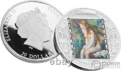 YOUNG GIRL BATHING Masterpieces of Art 3 Oz Silver Coin 20$ Cook Islands 2019