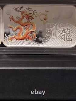 Year of the Dragon Cook Islands 2012 Silver 4 x $1 Proof Coin Set AS ISSUED COA