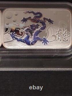 Year of the Dragon Cook Islands 2012 Silver 4 x $1 Proof Coin Set AS ISSUED COA