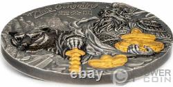 ZHAO GONGMING Gilded Asian Mythology 3 Oz Silver Coin 20$ Cook Islands 2021
