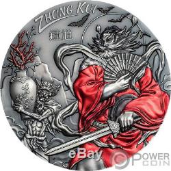 ZHONG KUI Asian Mythology 3 Oz Silver Coin 20$ Cook Islands 2019